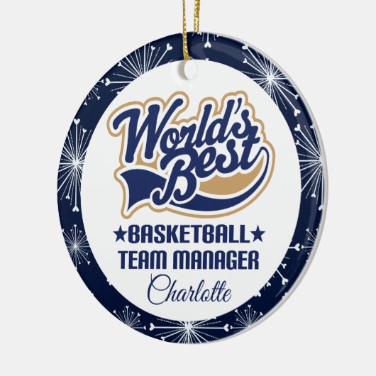 Basketball Team Manager Gift Keramisch Ornament (Links)