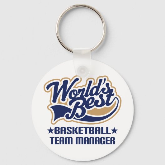 Basketball Team Manager Gift Sleutelhanger (Voorkant)
