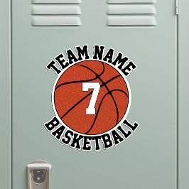 Basketball Team Name & Player Number Custom Sports Sticker
