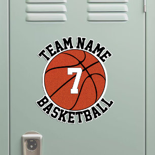 Basketball Team Name & Player Number Custom Sports Sticker