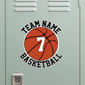 Basketball Team Name & Player Number Custom Sports Sticker