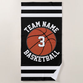 Basketball Team Name & Player Number Custom Strandlaken