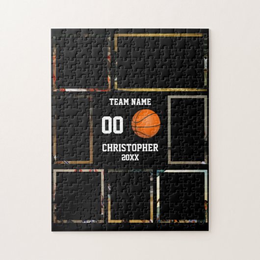 Basketball Team Photo Collage Legpuzzel (Verticaal)
