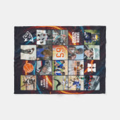 Basketball Team Senior Night Custom Photo Fire Fleece Deken (Voorkant (Horizontaal))