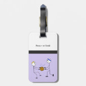 Basketball Teammates Sport Bagagelabel (Achterkant verticaal)