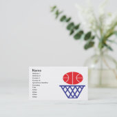 Basketball-teken Visitekaartje (Staand voorkant)