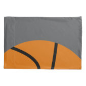 Basketball Tekening met Sportnaam en nummer Kussensloop (Achterkant)