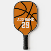 Basketball Tekening met Sportnaam en nummer Pickleball Paddle (Voorkant)