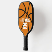 Basketball Tekening met Sportnaam en nummer Pickleball Paddle (Links)