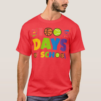 Basketball tennis 100 dagen schoolcadeauidee t-shirt