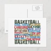 BASKETBALL TERMS-cadeaus Briefkaart (Voorkant / Achterkant)