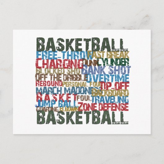 BASKETBALL TERMS-cadeaus Briefkaart (Voorkant)