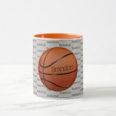 Basketball Text Design Coffee Mok (Midden)