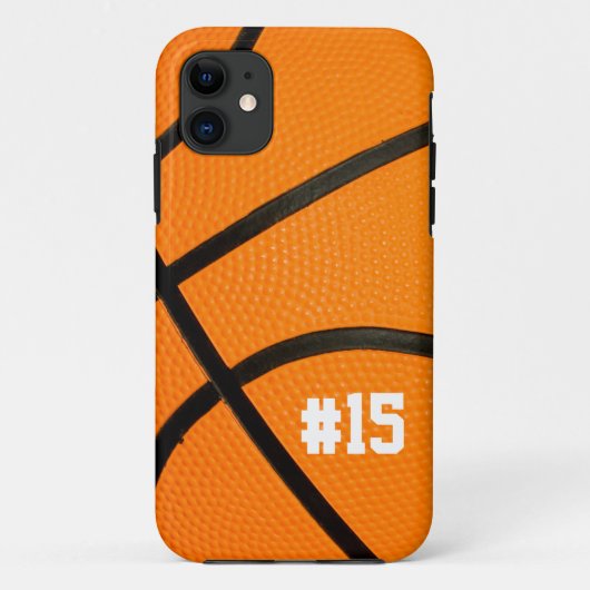 Basketball Texture Personalized # iPhone5 hoesje (Achterkant)