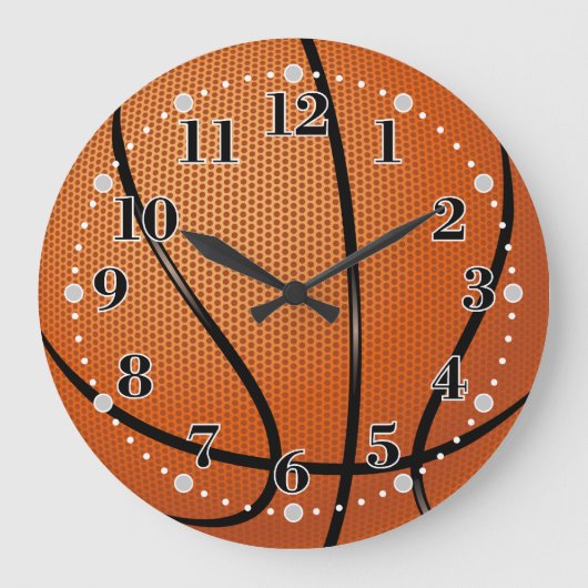 Basketball Texture | Tijd voor de sport Grote Klok (Voorkant)