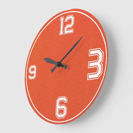 Basketball Textured Sports Clock Grote Klok (Hoek)