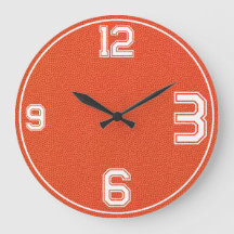 Basketball Textured Sports Clock