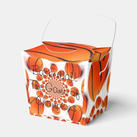 Basketball the Game of Champions Takeout Favor Box Bedankdoosjes (Voorkant Zijde)