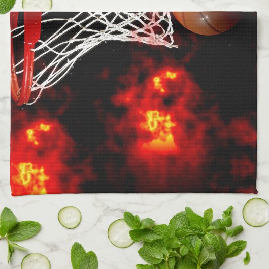 Basketball Theedoek (Gevouwen)