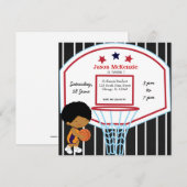 Basketball-thema Kaart (Voorkant / Achterkant)