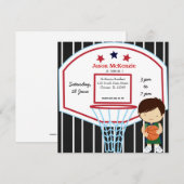 Basketball-thema Kaart (Voorkant / Achterkant)