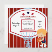 Basketball-thema Kaart (Voorkant / Achterkant)