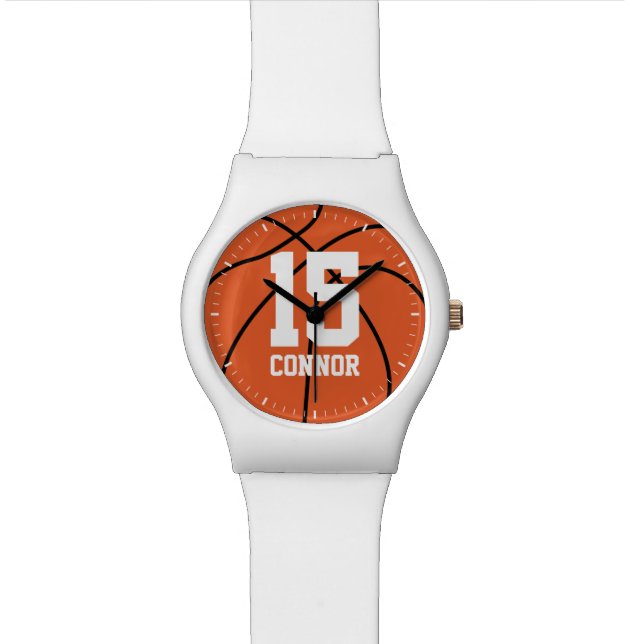 Basketball Thema Number Polshorloge (Close Up)