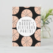 Basketball-thema Sport Birthday om het even welke Kaart (Staand voorkant)