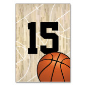 Basketball-thema Tabelnummers Kaart (Voorkant)