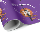 Basketball Theme Birthday Gift Wrap HAMbyWG Cadeaupapier (Rol Hoek)