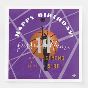 Basketball Theme Birthday Paper Napkins HAMbyWG Servet