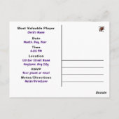 Basketball Theme Boys Briefkaart Uitnodiging HAMby (Achterkant)