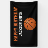 Basketball Theren Happy Birthday Spandoek (Verticaal)