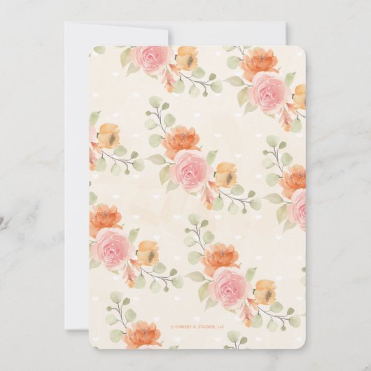 Basketball Thleding Wedding Couples Shower Kaart (Achterkant)