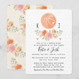 Basketball Thleding Wedding Couples Shower Kaart