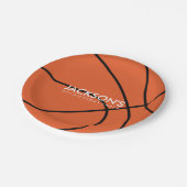 Basketball Thmet Birthday Party Papieren Bordje (Gekanteld)