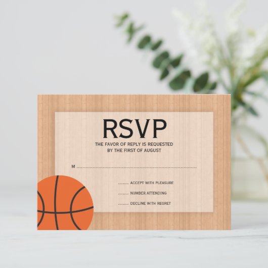Basketball ThormBar Mitzvah RSVP (Staand voorkant)