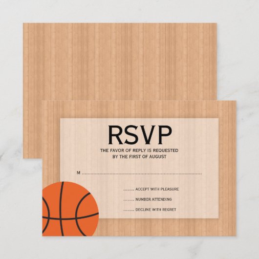 Basketball ThormBar Mitzvah RSVP (Voorkant / Achterkant)