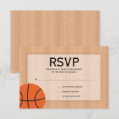 Basketball ThormBar Mitzvah RSVP Kaartje (Voorkant / Achterkant)