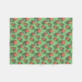 Basketball Threattern Green Fleece Blanket Deken (Voorkant (Horizontaal))