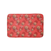 Basketball Threattern Pattern Red Bath Mat (Voorkant)