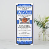 BASKETBALL TICKET Bar Bat Mitzvah Uitnodiging (Staand voorkant)