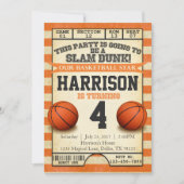 Basketball Ticket Birthday Party Invitation Invite Kaart (Voorkant)