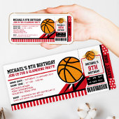Basketball Ticket Pass Birthday Uitnodiging