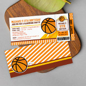 Basketball Ticket Pass Birthday Uitnodiging
