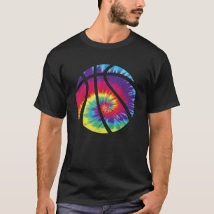 Basketball Tie Dye Rainbow Kinder Boys Teenage Man T-shirt