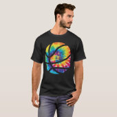 Basketball Tie Dye Rainbow Trippie Hippie T-shirt (Voorkant volledig)