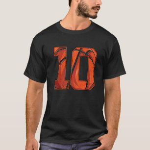Basketball Tiende tiende tiende verjaardag Jongen T-shirt