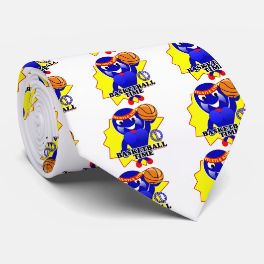Basketball Time Hustle Kind Stropdas (Opgerold)