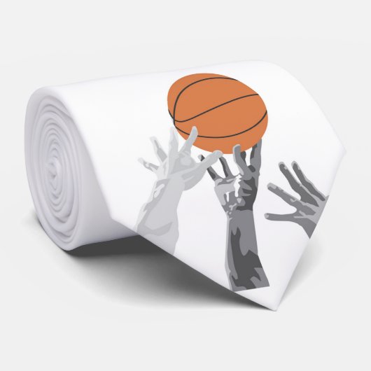 Basketball Tip off T-shirts en cadeautjes Stropdas (Opgerold)